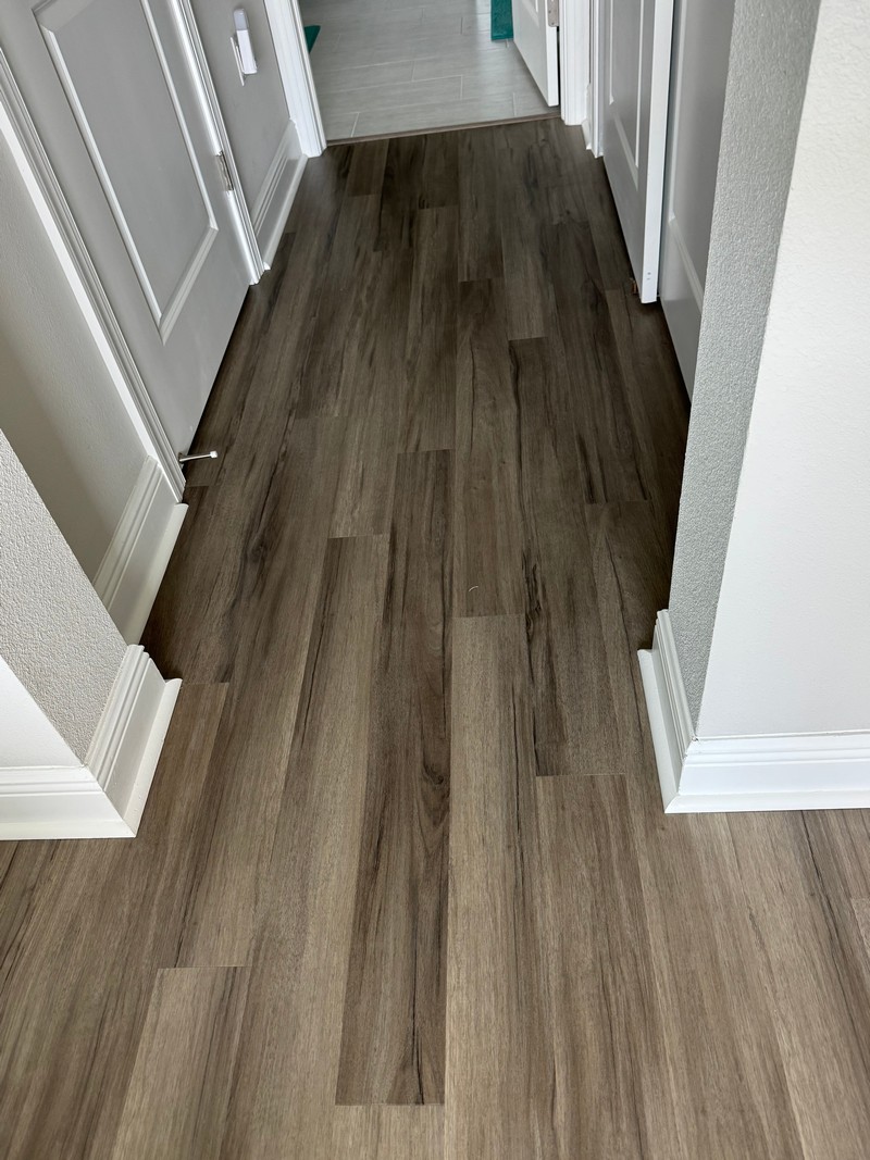 COREtec Luxury Vinyl flooring in a hallway